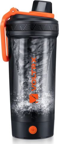 VOLTRX Gallium Electric Protein Blender Shaker Bottle Rechargeable BPA-Free 24oz Orange
